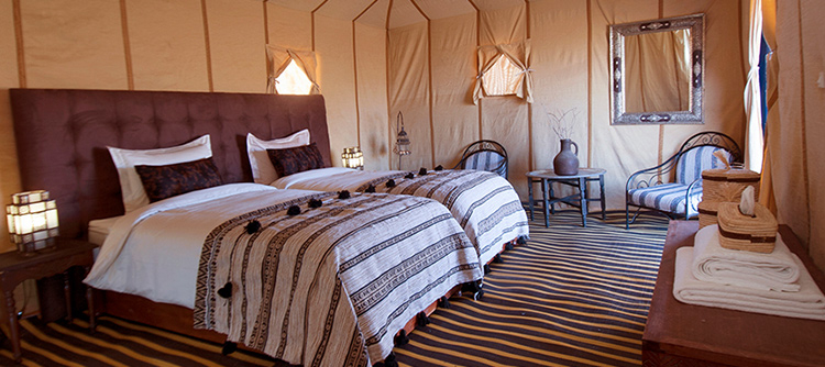 Merzouga luxury tented camp, Morocco desert