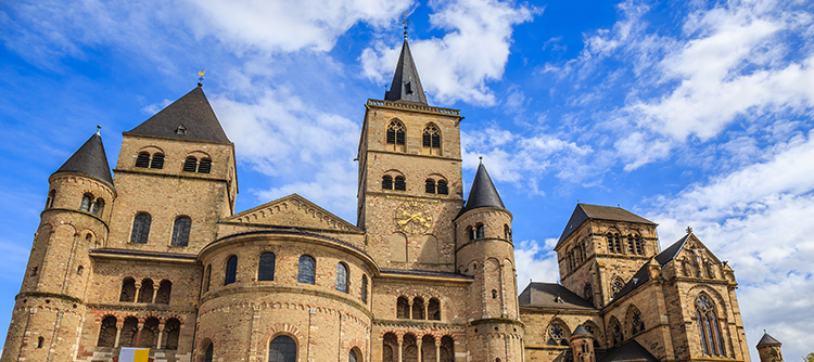 St. Peter Cathedral, a fortress-like cathedral in Trier, Germany