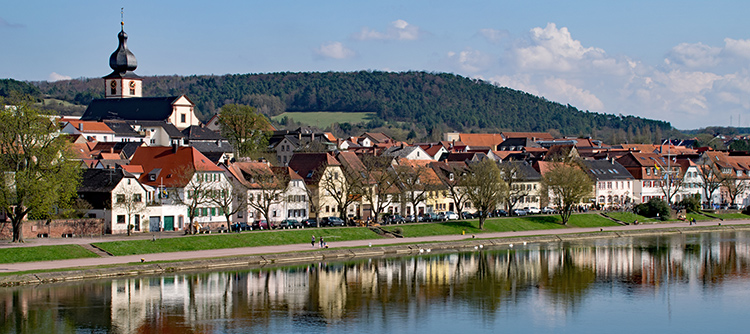 The small German village of Marktheidenfeld perches close to the Danube riverbank