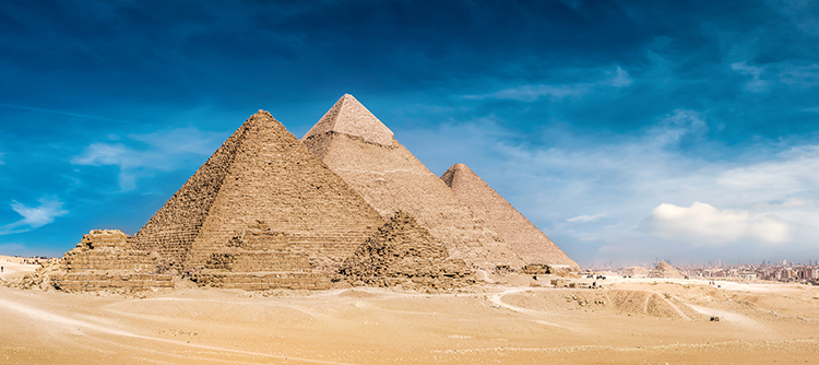 The Great Pyramids on a clear sunny day